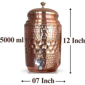 Diamant et bière martelé refroidisseur d'eau pur cuivre ménage bureau et restaurants santé bénéfique verres distributeur d'eau - Product Image 4