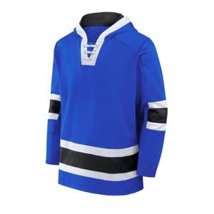 Factory Direct Teamwear Latest Design Ice Hockey Jersey lace up with <b>Applique</b> Numbers 280 GSM Sportswear Ice hockey uniform - Product Image 6