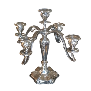 Juego de 2 candelabros de 5 brazos de Metal con estilo antiguo para decoración de eventos en el hogar, centro de mesa para proveedores indios - Product Image 2