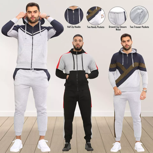 Chándales de rizo francés de algodón personalizados de alta calidad, conjunto de pantalones de chándal con capucha de secado rápido para hombres, ropa de calle de talla grande para invierno - Product Image 4