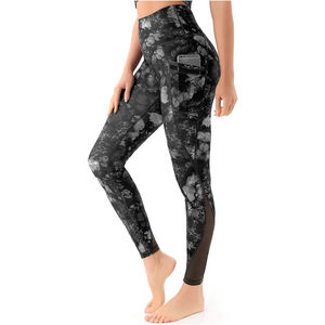 New Women's Mid Waist Knitted <b>Leggings</b> Anti-Bacterial Breathable Seamless Yoga Pants with Pockets for Fitness <b>Gym</b> - Product Image 6