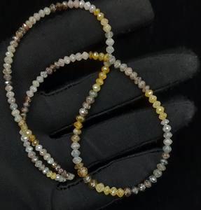 ลูกปัดทรงกลมประดับเพชรหลายสีแวววาวลูกปัดแบบเส้นหลวมสำหรับทำเครื่องประดับงานฝีมือแบบทำมือสวยงามขนาด3-4.5มม. 15นิ้ว - Product Image 1