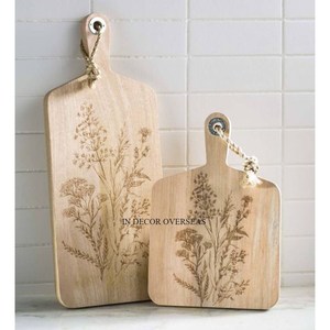 Último patrón de llegada, mármol blanco y mango de madera, bloque de corte de forma redonda de diseñador de lujo único con suministros de mango - Product Image 2