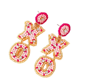 Handmade Beaded Embroidery <b>Earrings</b> For Female With New Design In Trendy Cute Fashionable Luxury <b>Top</b> Fancy Stylish Look - Product Image 4
