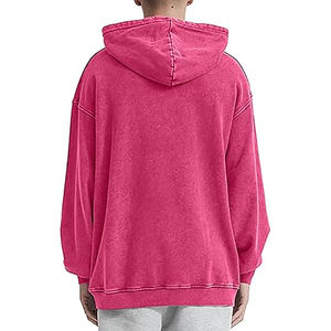 Sudadera con Capucha KEEP SHOWING para Hombre, Estilo Vintage, Lavado Ácido, Tinte Liso, 100% Algodón, Estilo Urbano - Product Image 4