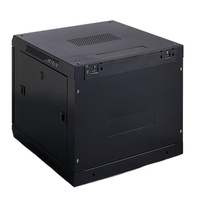 Armoire réseau 9U avec rails réglables, panneau de gestion des câbles et côtés perforés, rack de serveur Pvc Trunking Easy Mount