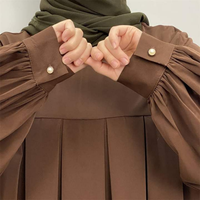 Fabricant pakistanais turquie dubaï modeste Abaya Cardigan 2024 élégant couleur unie doux crêpe ample longue Maxi Abaya femmes robe