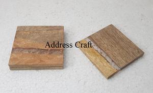 Nouveau design en bois naturel et résine sous-verres pour tasses à thé et café articles ménagers de luxe tapis de table et tampons de restaurant meilleur vendeur de sous-verres - Product Image 3