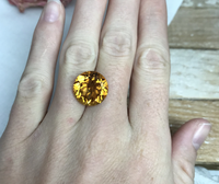 Citrine naturelle ronde à facettes jaune orange pierres précieuses en vrac Jaipur fabricant bijoux en Quartz naissance de novembre 1mm à 50mm