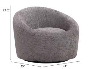 Juego de Sofás Curvos Modernos de Tela con Patas de Madera y Cojines Rellenos de Espuma, Color Gris, Muebles para Sala de Estar y Recepción de Hotel - Product Image 4