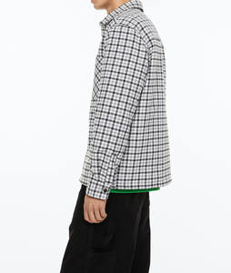 Camisa de Vestir Casual de Algodón para Hombre de Alta Calidad, 100% Tejida, Transpirable, Manga Larga con Diseño a Cuadros, Color Sólido, Servicio OEM - Product Image 2