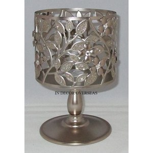 Centro de mesa de boda de metal y vidrio transparente de alta calidad chapado en oro de alta calidad, suministros para portavelas de huracán - Product Image 6