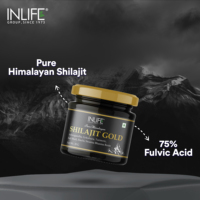 Şilajit Altın Bitkisel Ayurvedik Besin Takviyesi %75 Fulvik Asit INLIFE Marka 20g Kavanoz Ambalaj Enerji Yönetimi