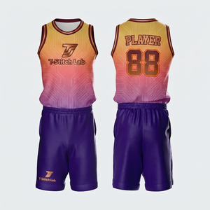 Maillots de basket-ball pour hommes de qualité supérieure à prix abordable – Ensemble de maillots de sport sans manches à col ras du cou du meilleur fabricant - Product Image 1