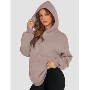 Venta al por mayor de alta calidad logotipo personalizado de peso pesado de gran tamaño gota hombro grueso algodón anti-pilling sudaderas con capucha transpirables para mujer - Product Image 1