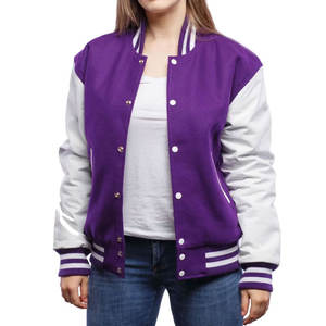 Chaqueta Universitaria Personalizada para Mujer al por Mayor, Chaqueta Universitaria con Letras Personalizadas para Marcas de Ropa Urbana - Product Image 1
