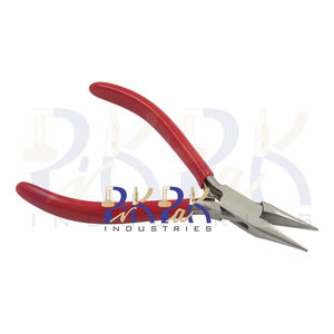 Chain <b>Nose</b> Pliers 130mm Smooth Jaws With Spring PVC Handles Box Joint Jewelry Making DIY Crafts Needle <b>Nose</b> Pliers - Product Image 5