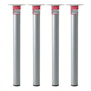 ELEMENT SYSTEM 4-Pack White Furniture Legs 30 mm High with 600 mm Mounting Plate for <b>Tables</b> - Product Image 3