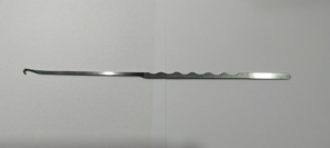 Sonda artroscopica manuale in acciaio inossidabile da 3 mm con gancio, certificata CE Classe I per set artroscopici del <span class=keywords><strong>ginocchio</strong></span>, applicazioni ORL e <span class=keywords><strong>ortopedia</strong></span> - Product Image 3