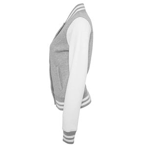 Chaqueta Universitaria de Poliéster y Algodón Duradera y Elegante para Mujer, Diseño Único de Mangas en Contraste, Uso Diario, Método de Tejido - Product Image 3