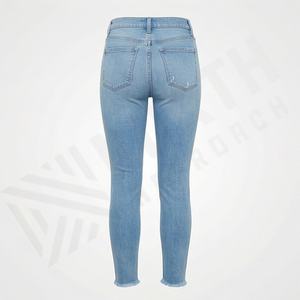 Jeans Rectos Casuales Transpirables Personalizados, Nuevo Diseño, Denim para Mujer, Súper Desgastados, Color Personalizado, Moda Premium - Product Image 2