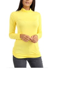 Recién llegado, camisetas de cuello alto a la moda para mujer, camisetas básicas de manga larga, jersey para mujer, Exportación de proveedor de BD - Product Image 3