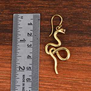 Pendientes Colgantes de Serpiente de Moda 2026, Joyería Gótica de Latón para Mujer, Latón Antiguo Plateado, Diseño Animal, Para Venta al por Mayor/OEM/ODM - Product Image 4