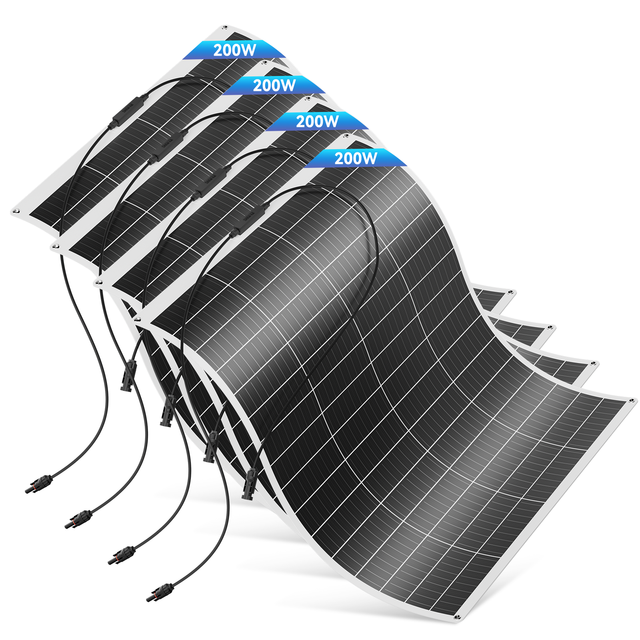 Light Weight Rollable Flexible Solar Panels 100W 200W Thin Film High Efficiency 22% 25-Year Warranty Home & RV Use