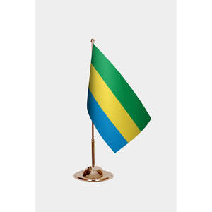 Drapeaux de bureau du Gabon personnalisés, drapeaux de jardin et drapeaux à mât, impression numérique sur nylon, polyester, vinyle, soie et autres matériaux avec logo personnalisé - Product Image 2