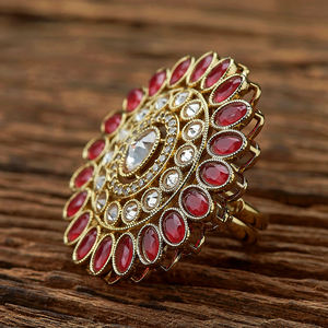 Belle bague de doigt réglable classique antique de concepteur avec des grossistes de placage Mehndi en Inde - Product Image 4