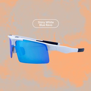 Lunettes de soleil de sport unisexes Guga avec logo personnalisé, verres polarisés TAC, monture en PC, disponible en rouge, bleu, café, violet, camel et marron - Product Image 6