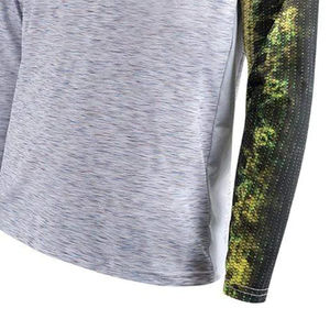 Vêtements de pêche professionnels pour hommes, impression numérique par sublimation, chemises de fitness à col rond en polyester 100% coton, grande taille - Product Image 3