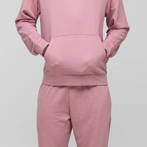 Chándal Informal para Hombre, Diseño de Tela de Algodón/Poliéster con Capucha, Cordones, Transpirable, Diseño de Color Sólido con Bolsillos Tipo Canguro - Product Image 3