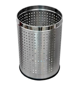 Cheap basic fingerprint-proof 12l pedal bin steel trash can