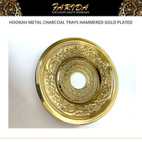 Plateaux à charbon et cendriers de luxe Farida égyptiens de haute qualité, accessoires pour chicha, finition miroir, plaqué or martelé