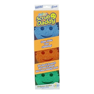 Éponges de cuisine Colors Scrub Daddy non abrasives, lot de 3, éponge en mousse sensible à la température, résistante aux odeurs, pour le nettoyage de la vaisselle - Product Image 5