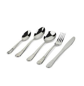 Ensemble de couverts classiques en acier inoxydable argenté pour salle à manger moderne parfait pour le service de restauration de banquet et les maisons élégantes - Product Image 1