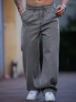Jean Homme Formel Chic Décontracté Taille Mi-Haute Style Urbain Nouvelle Collection Printemps/Été 2025 Lavé Écologique Respirant Polyvalent