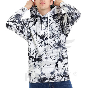 Men's Tie-<b>Dye</b> Hooded Sweatshirt Regular Fit Knitted Polyester Casual Autumn Wear - Product Image 2