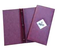 Porte-menu en cuir PU économique de haute qualité, porte-factures durable, certifié ISO, logo personnalisé, nickelé