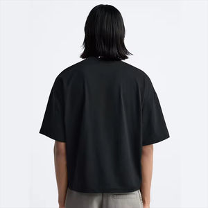 Venta al por mayor 250 Gsm camiseta de alta calidad pesado 100% algodón grueso espacios en blanco Puff estampado Boxy recortado camiseta para hombres - Product Image 5