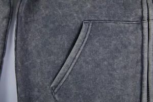 Top Quality <b>Material</b> Made Custom Washed Hoodie Streetwear Clothing Oversized Sweatshirt Acid Wash Zip up Hoodies - Product Image 6