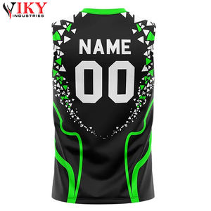 Diseño impreso por sublimación Verde Negro Ropa de equipo deportivo Durable Ligero Totalmente personalizado Mae 7 En 7 Uniforme para uso de adultos - Product Image 4