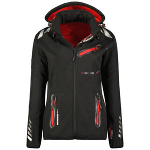 Stylish <b>Zipper</b> Winterwear Relaxed Fit Adjustable Hooded Softshell Jacket For Women Exclusive Comfort Windproof Soft Warm Jacket - Product Image 2