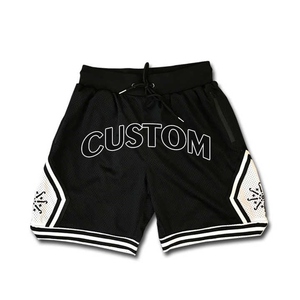 Pantalones cortos deportivos de alta calidad para hombre, pantalones cortos de malla personalizados con cintura elástica para baloncesto, gimnasio, entrenamiento, poliéster transpirable - Product Image 5