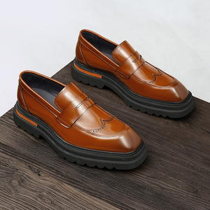 Soft Sheepskin <b>Lined</b> Winter <b>Shoes</b> with Warm Interior and Adjustable Fit Leather <b>Shoes</b> for Men Casual <b>Shoes</b> - Product Image 1