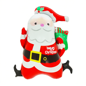 Ballon gonflable Père Noël 63x78,5 cm Décoration de jardin pour les fêtes en plein air - Product Image 2