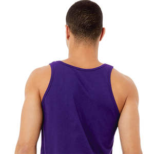 Side Seamed Retail Fit 100% Airlume Combed and Ring Spun Cotton 32 Single 4.2 oz Team <b>Purple</b> Unisex Jersey <b>Tank</b> - Product Image 6