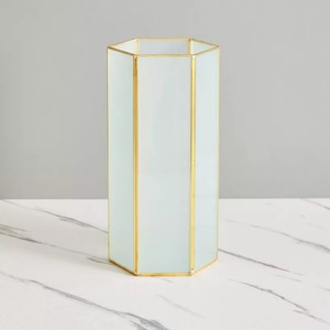 Best Export Quality <b>Tall</b> Brass Border Votive <b>Holder</b> Gold Finished Metal <b>Candle</b> Stand Elegant Wedding Home Decor Glass <b>Candle</b> - Product Image 1