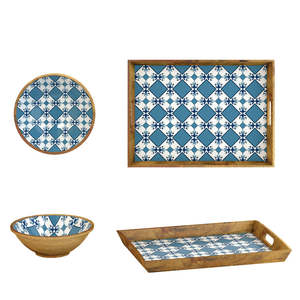 เครื่องครัวสำหรับตกแต่งชามไม้ทรงกลมพร้อมถาดสีดำธรรมชาติสำหรับแป้งที่ให้บริการอาหารสลัดซุปผลไม้ทำด้วยมือ - Product Image 6